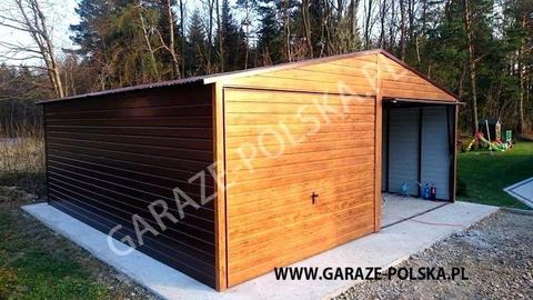 Garaż blaszany cała Polska garaże blaszane blaszak wiata drewnopodobny
