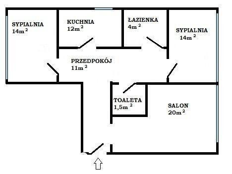Oferuję do sprzedaży 3 pokojowe mieszkanie 76,4 metra przy ulicy Czerwonej Drogi