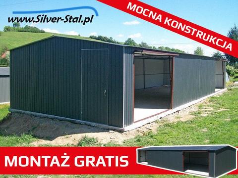 Garaż blaszany magazyn 14x5 blacha w kolorze mocna konstrukcja