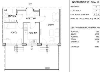 Bezpośrednio,2pok,47m2,Ogródek,Autobusy, Kuchnia