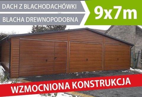 Garaż blaszany garaże blaszane blaszak 3 stanowiska drewnopodobny