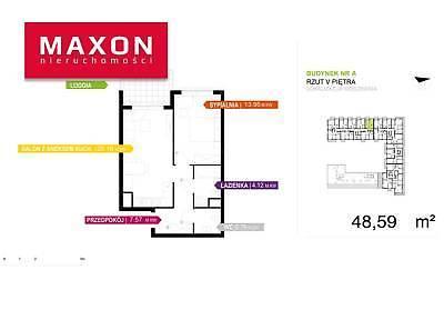 Mieszkanie Warszawa Mokotów 48.59m2 (nr: 43918/MS/MAX)