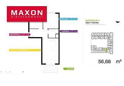 Mieszkanie Warszawa Mokotów 56.68m2 (nr: 43963/MS/MAX)