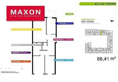 Mieszkanie Warszawa Mokotów 68.41m2 (nr: 43831/MS/MAX)