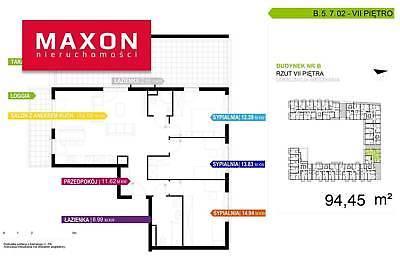 Mieszkanie Warszawa Mokotów 94.45m2 (nr: 43869/MS/MAX)
