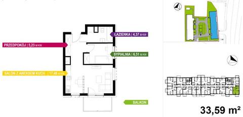 Rozkładowe mieszkanie - salon, kuchnia, sypialnia na 34m2!