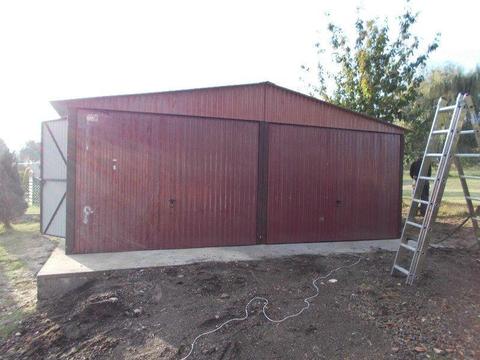 Garaż Blaszany 8x8 Garaże Blaszane Blaszaki Wiaty Hale Profil Zamknięty Kraj