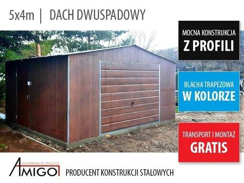 Garaż blaszany 5x4m , garaże blaszane , wiaty ,hale , magazyny