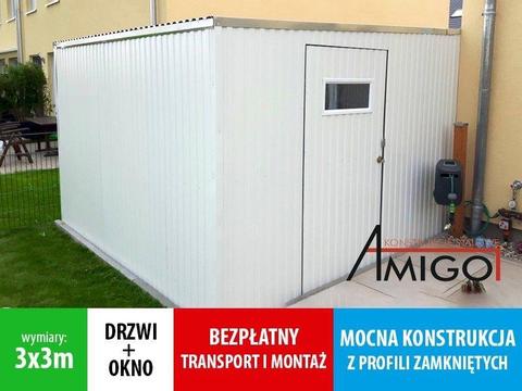 Garaż blaszny 3x3m , garaże blaszane ,magazyn,wiata - Amigo Garaże