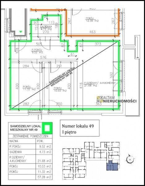 NOWE - GOTOWE! 3pok. 57,28m², I piętro, balkon 6m², Prądnik Biały (ok. Simply Market)