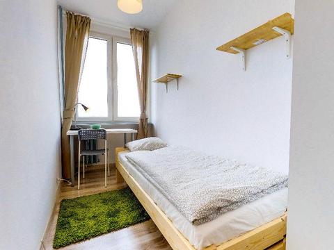 Pokój w mieszkaniu o podwyższonym standardzie 10 min. od centrum - Wolska/Sokołowska - spacer 3D