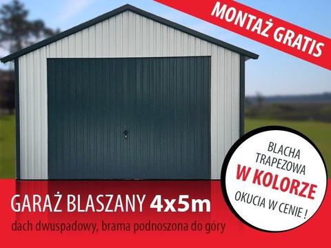 Garaż blaszny 4x5 , garaże blaszane , wiaty , hale , kojce , magazyny