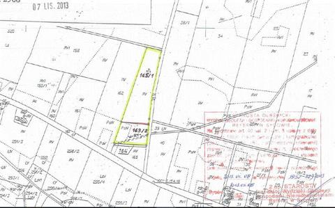 Działka budowlana 1500m2 Kraszów / Międzybórz