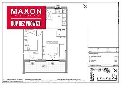 Mieszkanie Warszawa Mokotów 45.75m2 (nr: 45720/MS/MAX)