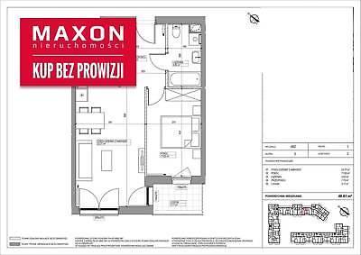 Mieszkanie Warszawa Mokotów 48.61m2 (nr: 45728/MS/MAX)