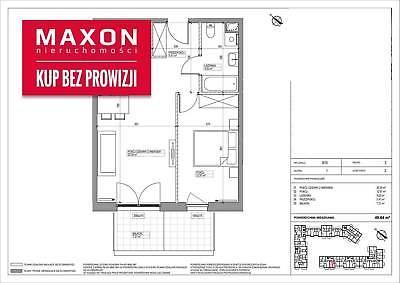 Mieszkanie Warszawa Mokotów 49.64m2 (nr: 45765/MS/MAX)