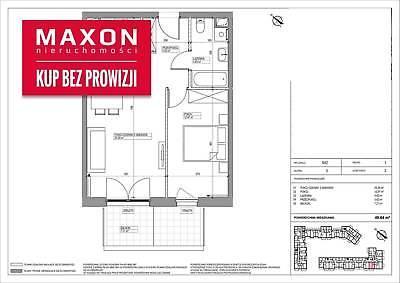 Mieszkanie Warszawa Mokotów 49.64m2 (nr: 45784/MS/MAX)