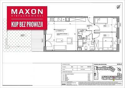 Mieszkanie Warszawa Mokotów 54.34m2 (nr: 45769/MS/MAX)