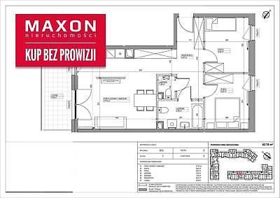 Mieszkanie Warszawa Mokotów 63.78m2 (nr: 45762/MS/MAX)