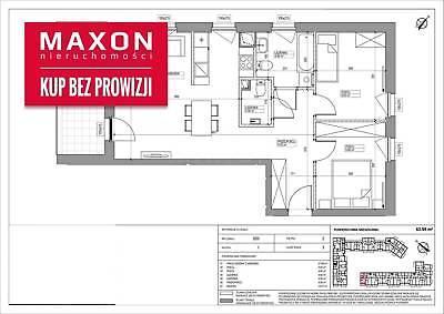 Mieszkanie Warszawa Mokotów 63.95m2 (nr: 45759/MS/MAX)