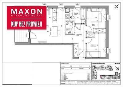 Mieszkanie Warszawa Mokotów 63.95m2 (nr: 45763/MS/MAX)