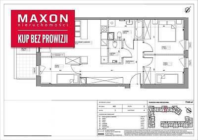 Mieszkanie Warszawa Mokotów 73.85m2 (nr: 45734/MS/MAX)