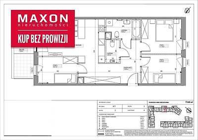 Mieszkanie Warszawa Mokotów 73.85m2 (nr: 45739/MS/MAX)