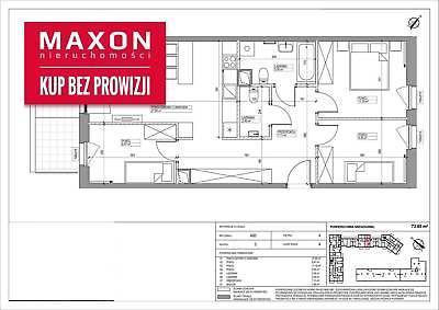 Mieszkanie Warszawa Mokotów 73.85m2 (nr: 45746/MS/MAX)