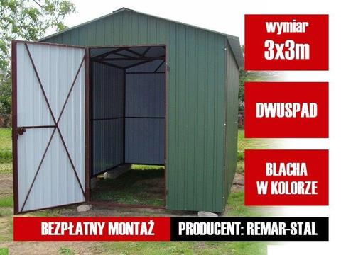 Garaże blaszane domek ogrodowy schowek narzędziowy garaż na rower/motor