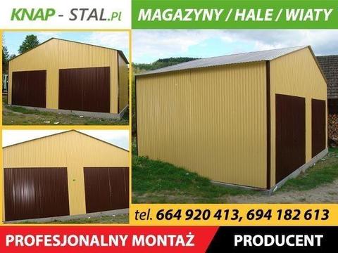 Hale magazyn gospodarczy garaż 10×8 blacha kolor PRODUCETN garaże blaszane wiaty schowki