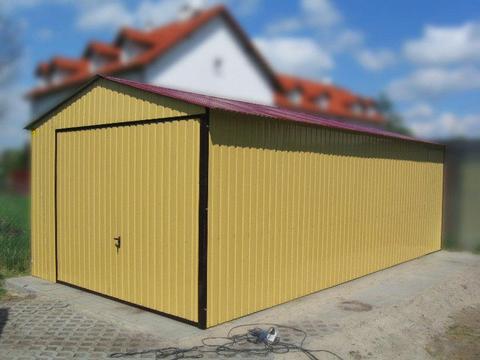 Garaż blaszany | 4x6 | Wzmocniony | PRODUCENT | żółty | Garaże blaszane | POLSKA | Małopolska