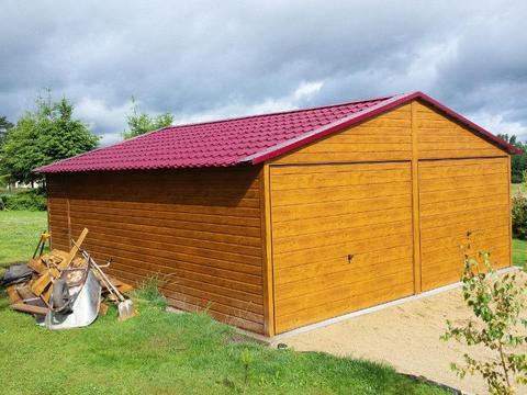 garaże blaszane; różne rozmiary - od producenta ; garaże drewnopodobne