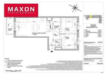 Mieszkanie Warszawa Ursus 58.95m2 (nr: 47642/MS/MAX)
