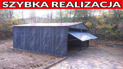 Garaż blaszany 6x6 garaże blaszane wzmocniony podwójny dwuspadowy