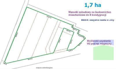 Polesie / Zdrowie - teren 1,7 ha z WZ