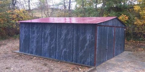 Garaż blaszany 6x6 garaże blaszane na wymiar podwójny drewnopodobny