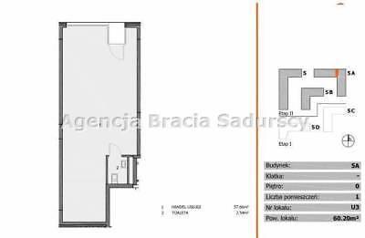 Lokal Kraków Podgórze 60.38m2 (nr: BS2-LW-181075-1)