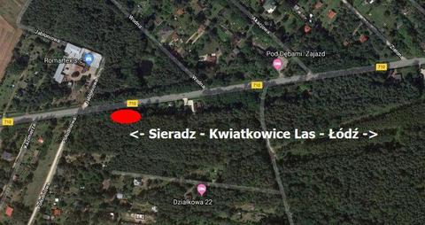 Działka budowlana 800 m2 - na dom lub biznes - Kwiatkowice Las (pow. łaski) - SUPER LOKALIZACJA!