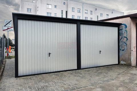 Garaż blaszany 5,5x5m Biały RAL 9010 + Czarny | Garaże blaszane | Producent | Transtal.com