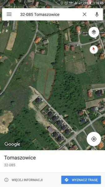 Działka budowlana Tomaszowice. Bezpośrednio