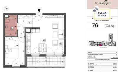 2 pok. 49m2, Mołdawska OCHOTA 2019r, DUŻY BALKON