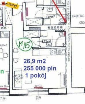 Mieszkanie 2-pokojowe, 38.8 m2, Kraków