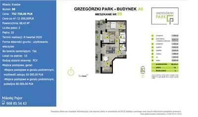 3 pok | Grzegórzki | Nullo | 68 m2 | BEZ PROWIZJI