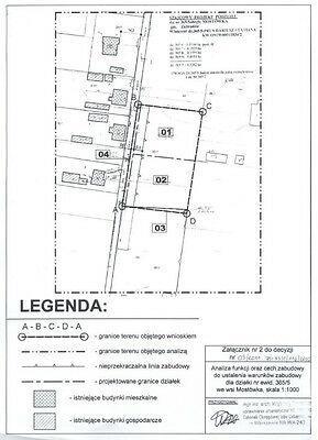 Działka budowlana 1525 m2 (Mostówka)