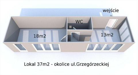 LOKAL 40m2 ul. Grzegórzecka/al. Pokoju pod KANCELARIE,Gabinety,BIURO